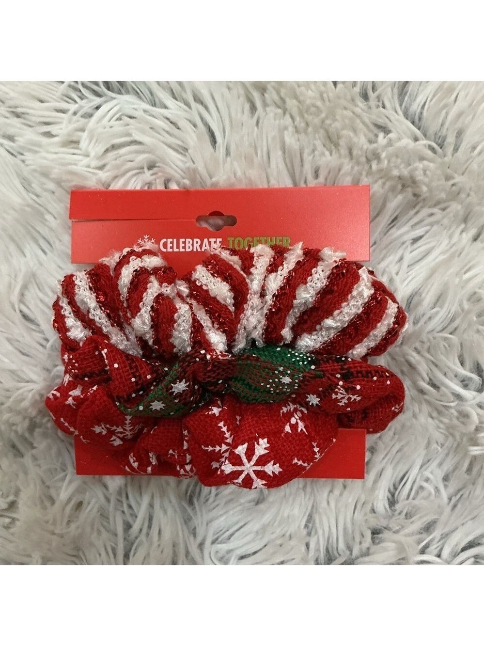 Celebrate Together set of 3 holiday hair scrunchies